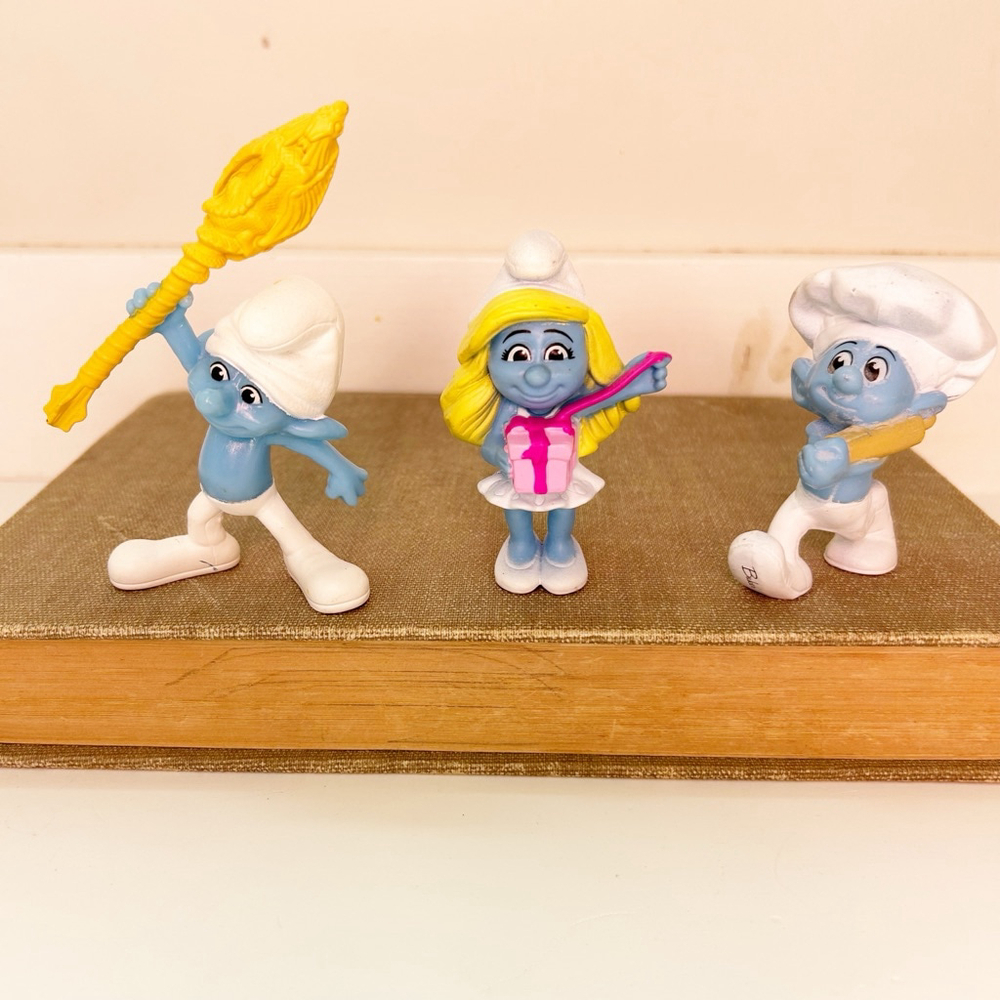 2013 Retro McDonald's Smurfs Toy Figures Smurfette, Baker & Clumsy Fandom